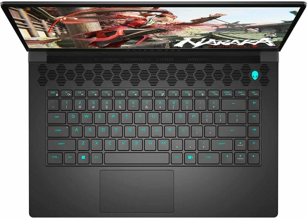 Alienware m15 R7 Review keyboard