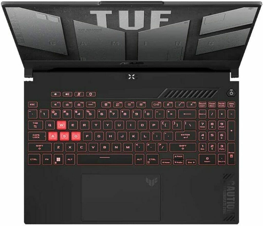 Asus TUF Gaming A15 FA507NU-DS74 Review keyboard